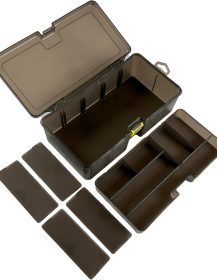 multi-functional lure box with detachable double-layer partitions, perfect for texas rig and other fishing tackle storage
